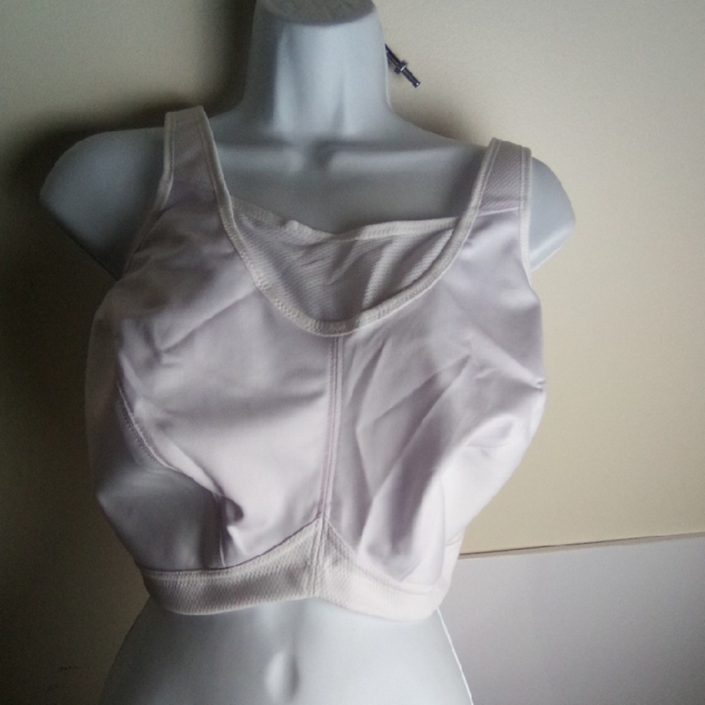 GLAMORISE SPORT Women's White Sports Bra SIZE 36 J New No Tag